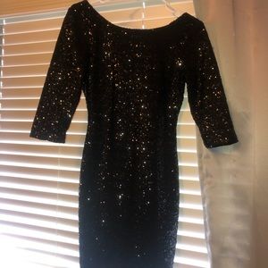 Crystal Doll- Black Sequin Dress